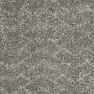 Homeroots 4' X 6' Gray Chevron Shag Area Rug  Polyester 553110
