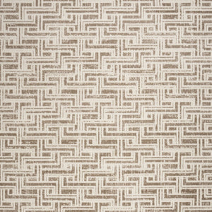 HomeRoots 9' Stylish Ivory and Brown Geometric Area Rug - Durable, Stain-Resistant Design for Modern Spaces 9' X 12' 553139