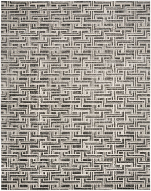 Homeroots 9' X 12' Gray Geometric Distressed Area Rug  Synthetic 553140