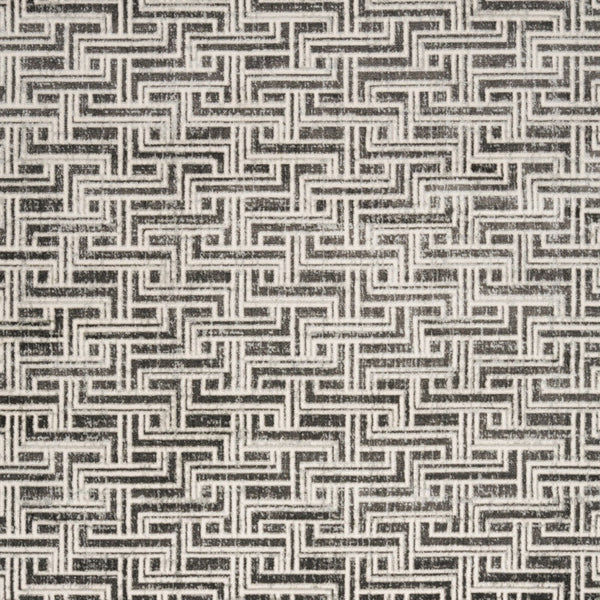 Homeroots 9' X 12' Gray Geometric Distressed Area Rug  Synthetic 553140