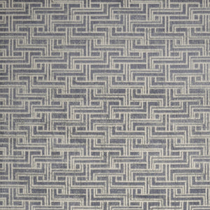 Homeroots 8' X 10' Blue Geometric Distressed Area Rug  Synthetic 553141