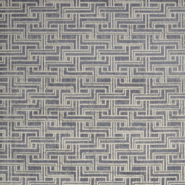 Homeroots 8' X 10' Blue Geometric Distressed Area Rug  Synthetic 553141