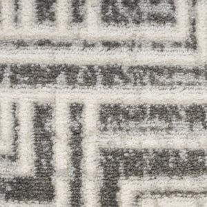 HomeRoots 9' Gray Geometric Distressed Area Rug - Modern Elegance for Living Spaces with Textured Design 8' X 10' 553143