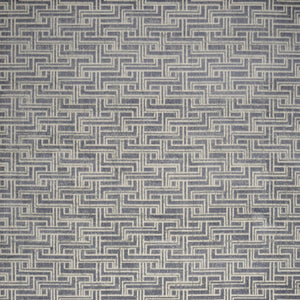 Homeroots 5' X 7' Blue Geometric Distressed Area Rug  Synthetic 553147