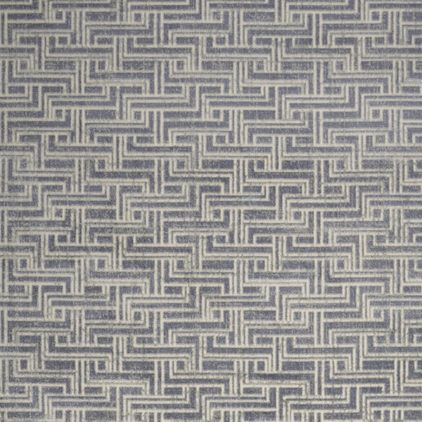 Homeroots 5' X 7' Blue Geometric Distressed Area Rug  Synthetic 553147