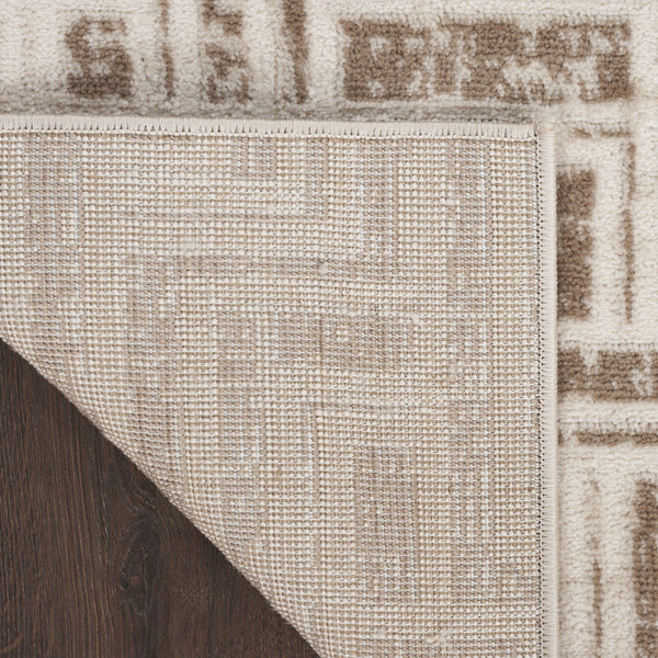 Homeroots 5' X 7' Brown Geometric Distressed Area Rug  Synthetic 553148