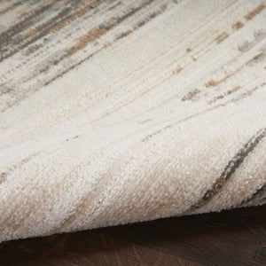 HomeRoots 9' Cream Abstract Distressed Area Rug - Modern Elegance for Living Spaces, Versatile & Stylish Decor 8' X 10' 553154