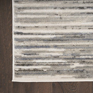 Homeroots 5' X 7' Cream Abstract Distressed Area Rug  Synthetic 553158