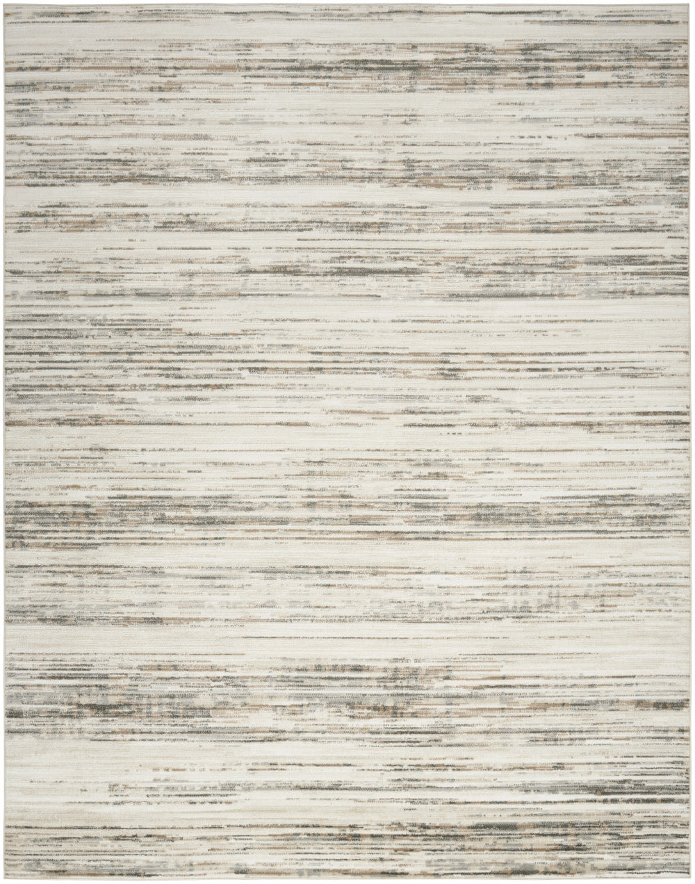 Homeroots 5' X 7' Cream Abstract Distressed Area Rug  Synthetic 553159