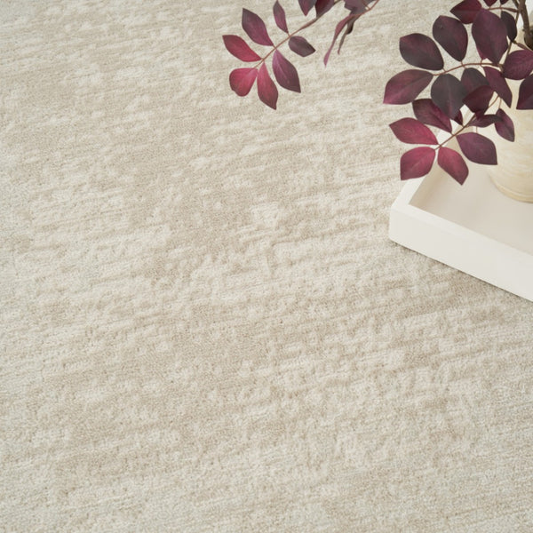 HomeRoots 9' Cream Abstract Area Rug - Modern High-Low Design for Versatile Decor, Durable & Easy Care! 9' X 12' 553163