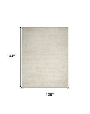 Homeroots 9' X 12' Cream Abstract Area Rug  Synthetic 553163