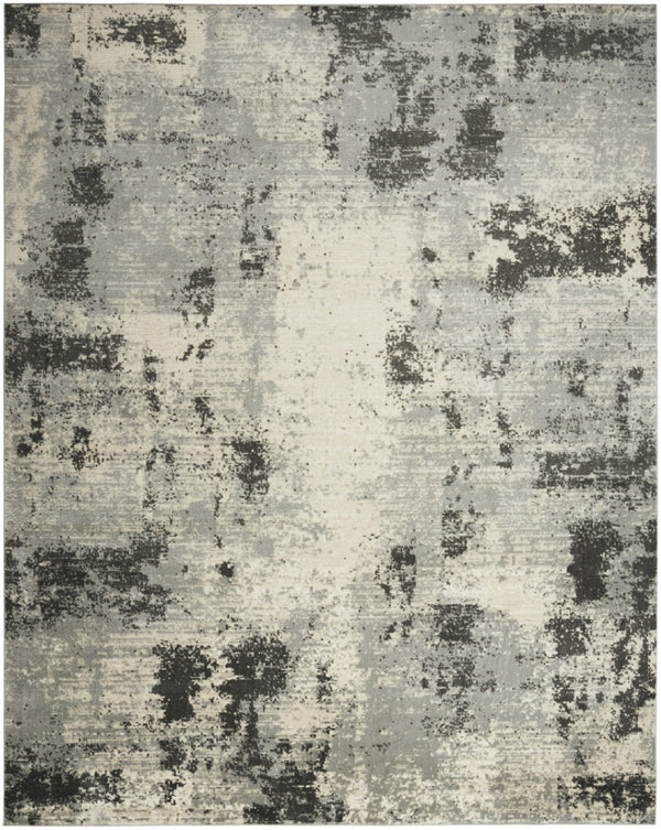 HomeRoots 8' X 10' Cream Abstract Area Rug - Elegant Texture, Durable Design, Perfect for Modern Living Spaces! 553164