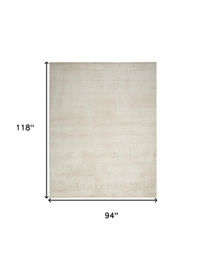 Homeroots 8' X 10' Cream Abstract Area Rug  Synthetic 553165