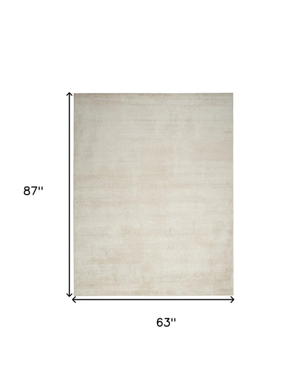 Homeroots 5' X 7' Cream Abstract Area Rug  Synthetic 553169