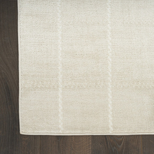 HomeRoots 9' Modern Cream Geometric Area Rug – Elegant Textured Design for Living Rooms, Dining, and More 9' X 12' 553172
