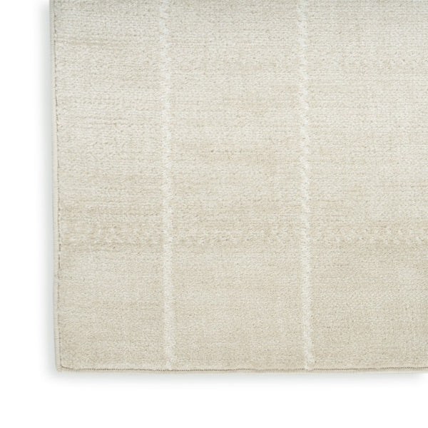 HomeRoots 9' Modern Cream Geometric Area Rug – Elegant Textured Design for Living Rooms, Dining, and More 9' X 12' 553172
