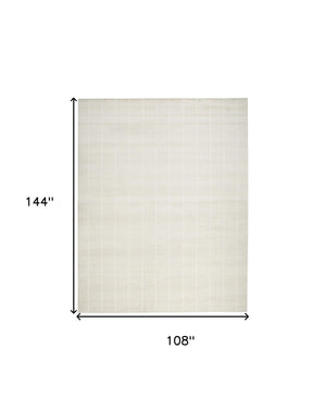 Homeroots 9' X 12' Cream Geometric Area Rug  Synthetic 553172