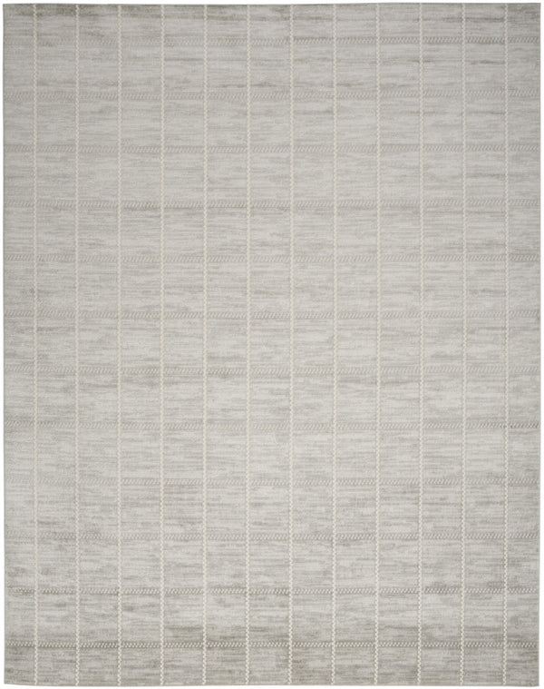 Homeroots 9' X 12' Gray Geometric Area Rug  Synthetic 553174