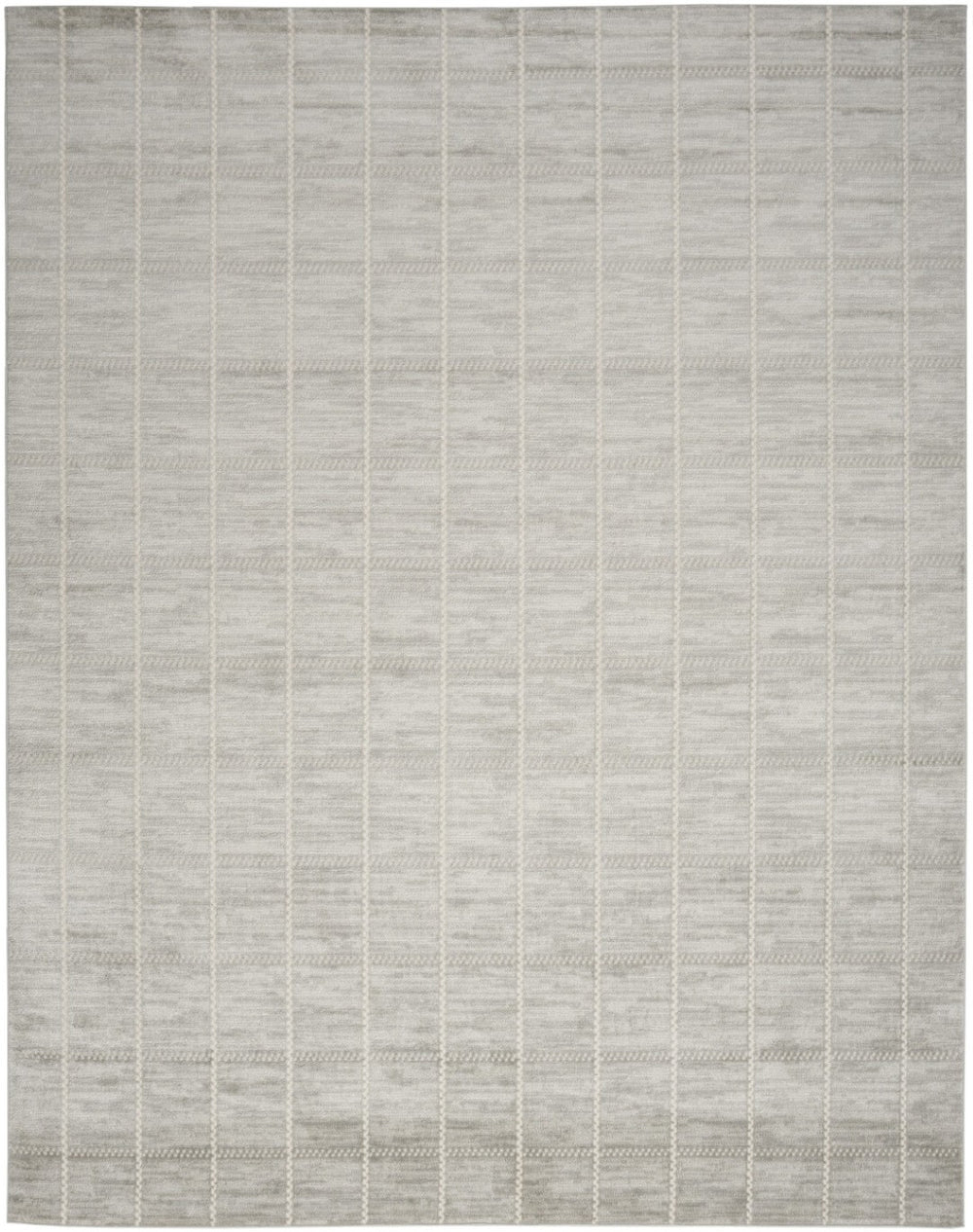 HomeRoots 9' Stylish Gray Geometric Area Rug – Modern Design, Durable, Soft Surface for Living Room or Bedroom 9' X 12' 553174