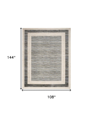 Homeroots 9' X 12' Gray Geometric Area Rug  Synthetic 553175