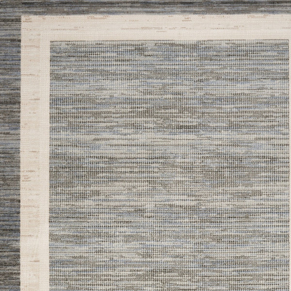 Homeroots 9' X 12' Gray Geometric Area Rug  Synthetic 553175