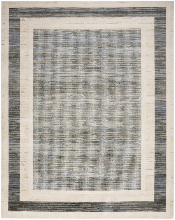 HomeRoots 9' Gray Geometric Area Rug - Modern Elegance for Any Room, Durable Design & Effortless Style Upgrade 9' X 12' 553175