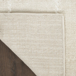 HomeRoots 9' Modern Cream Geometric Area Rug – Elegant Textured Design for Living Rooms, Dining, and More 8' X 10' 553176
