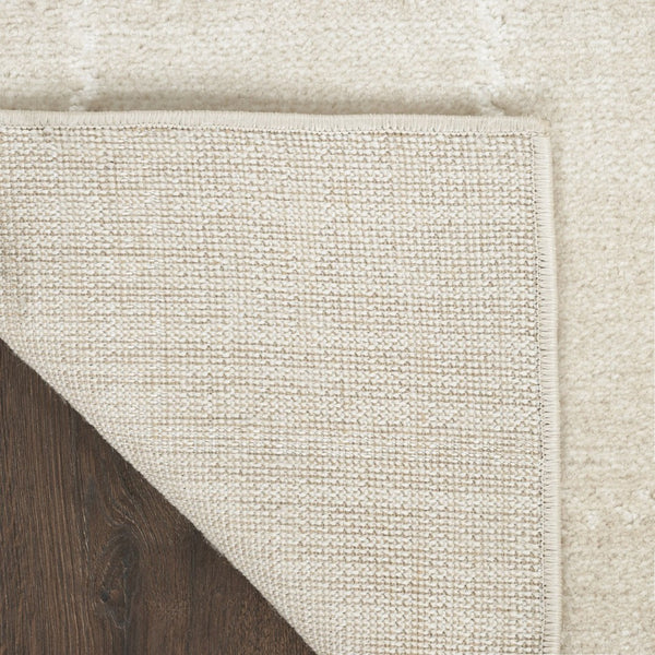 HomeRoots 9' Modern Cream Geometric Area Rug – Elegant Textured Design for Living Rooms, Dining, and More 8' X 10' 553176