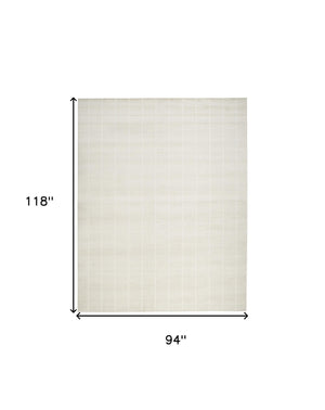 Homeroots 8' X 10' Cream Geometric Area Rug  Synthetic 553176