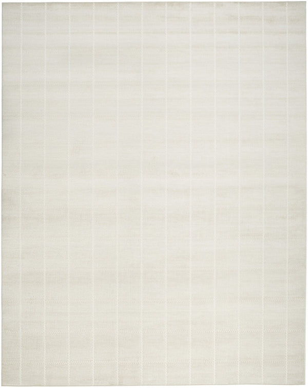 HomeRoots 9' Modern Cream Geometric Area Rug – Elegant Textured Design for Living Rooms, Dining, and More 8' X 10' 553176