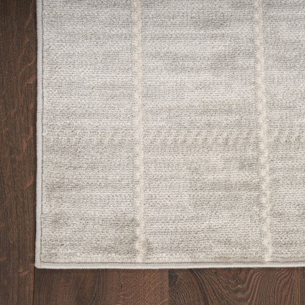 HomeRoots 9' Stylish Gray Geometric Area Rug – Modern Design, Durable, Soft Surface for Living Room or Bedroom 8' X 10' 553178