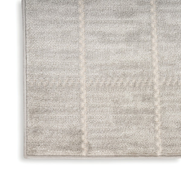 HomeRoots 9' Stylish Gray Geometric Area Rug – Modern Design, Durable, Soft Surface for Living Room or Bedroom 8' X 10' 553178