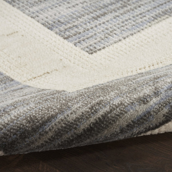 HomeRoots 9' Gray Geometric Area Rug - Modern Elegance for Any Room, Durable Design & Effortless Style Upgrade 8' X 10' 553179