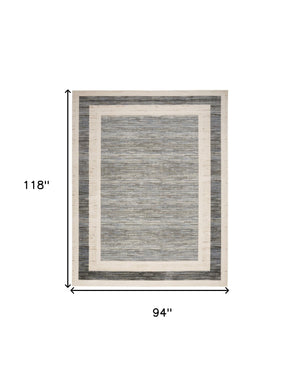 Homeroots 8' X 10' Gray Geometric Area Rug  Synthetic 553179