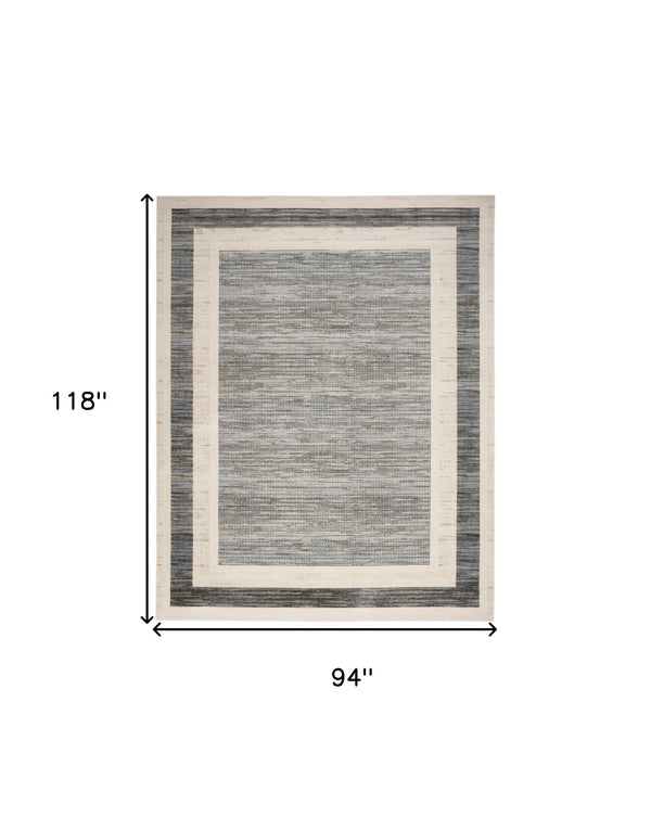 Homeroots 8' X 10' Gray Geometric Area Rug  Synthetic 553179