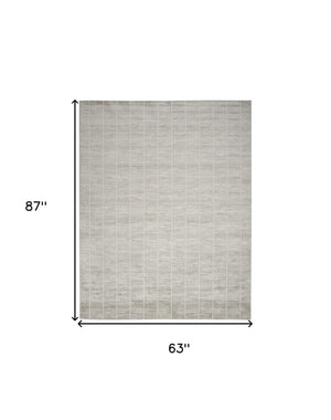 Homeroots 5' X 7' Gray Geometric Area Rug  Synthetic 553186