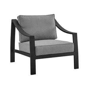 English Elm Koda Powder-coated Aluminum Outdoor Accent Chair with Weather-resistant Foam Cushions B2736P464810