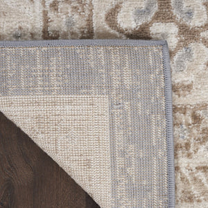 HomeRoots 9' Blue Geometric Distressed Area Rug – Timeless Elegance for Living Spaces with Soft Warmth & Style 9' X 12' 553202