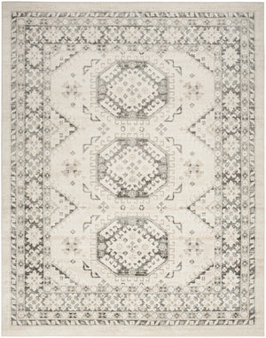 Homeroots 8' X 10' Gray Geometric Distressed Area Rug  Synthetic 553206