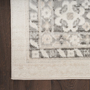 HomeRoots 8' Gray Geometric Distressed Area Rug - Modern Elegance for Living Rooms, Bedrooms & Dining Spaces 8' X 10' 553206