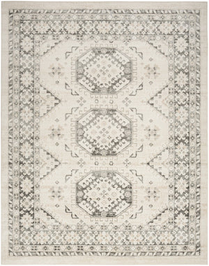 HomeRoots 8' Gray Geometric Distressed Area Rug - Modern Elegance for Living Rooms, Bedrooms & Dining Spaces 8' X 10' 553206