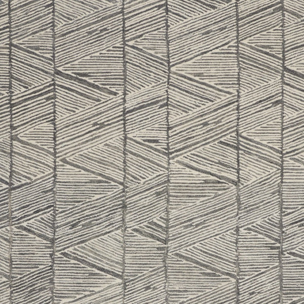 Homeroots 8' Gray And White Wool Abstract Area Rug - Modern Design For Cozy Elegance And Style In Any Room 8' X 12' Wool 553377