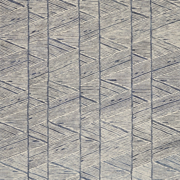 Homeroots 8' Modern Blue And White Wool Geometric Area Rug - Stain Resistant, Stylish, Perfect For Family Spaces 8' X 10' Wool 553378