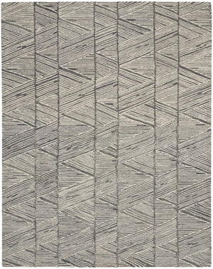 HomeRoots 8' Gray and White Wool Abstract Area Rug - Modern Design for Cozy Comfort in Living Spaces 8' X 10' 553379