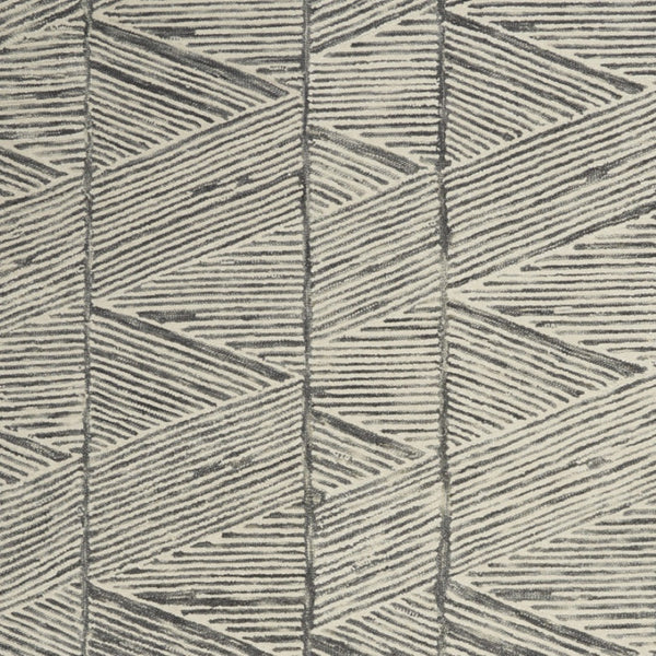 Homeroots 8' Gray And White Wool Abstract Area Rug - Modern Design For Cozy Elegance And Style In Any Room 5' X 7' Wool 553382