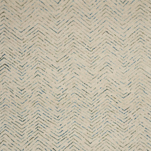 Homeroots 8' Modern Ivory Blue And Green Wool Chevron Area Rug - Perfect For Enhancing Your Home's Style 8' X 12' Wool 553385