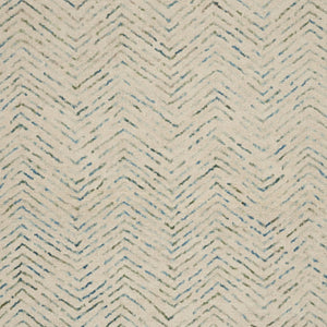 Homeroots 8' Modern Ivory Blue And Green Wool Chevron Area Rug - Perfect For Enhancing Your Home's Style 8' X 12' Wool 553385