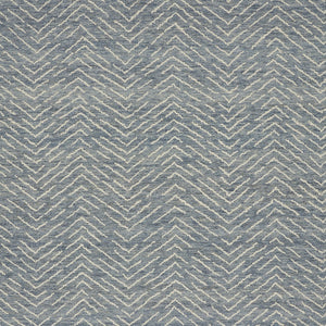 Homeroots 8' Wool Chevron Area Rug In Indigo And Ivory - Modern Artistry To Enhance Your Living Space Elegantly 8' X 10' Wool 553386