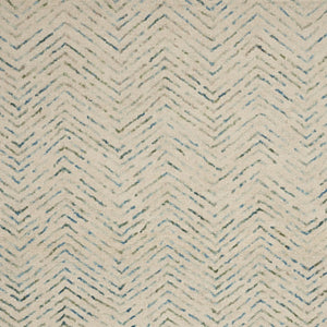 Homeroots 8' Modern Ivory Blue And Green Wool Chevron Area Rug - Perfect For Enhancing Your Home's Style 8' X 10' Wool 553387