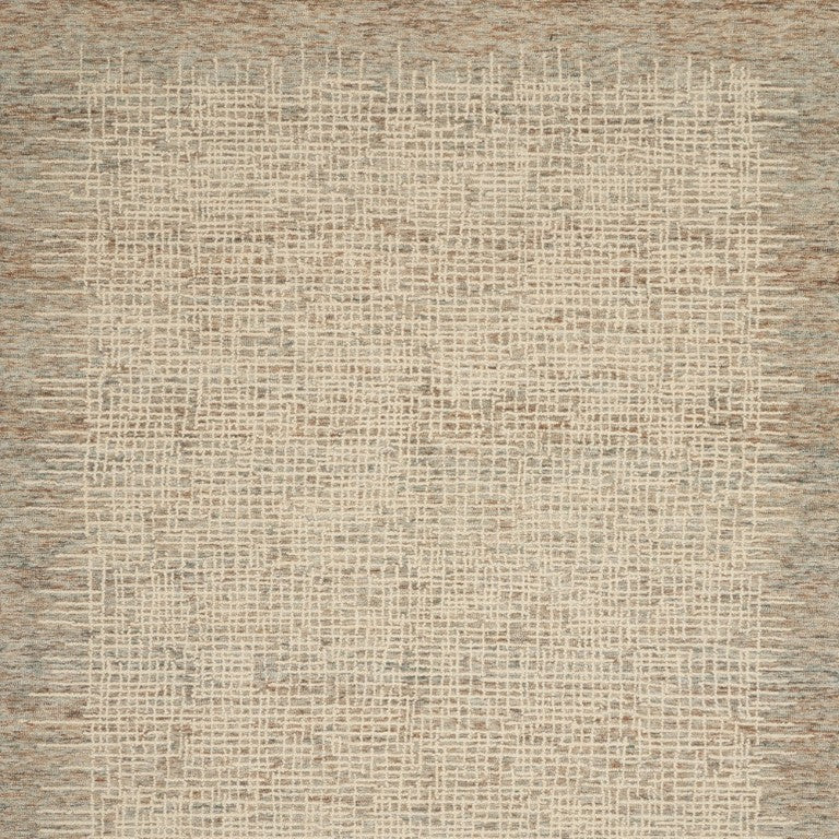 8 Foot by 12 Handmade Wool Abstract Rug Neutral Tufted Pile for Living Rooms